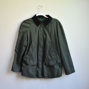 Zara Basic Green Collared Jacket